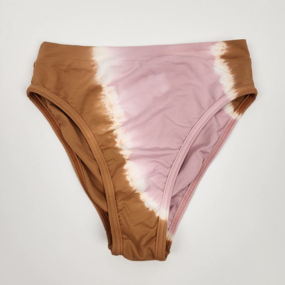 L*Space Frenchi Bikini Bottom in Tie Dye Brown Pink Size Small